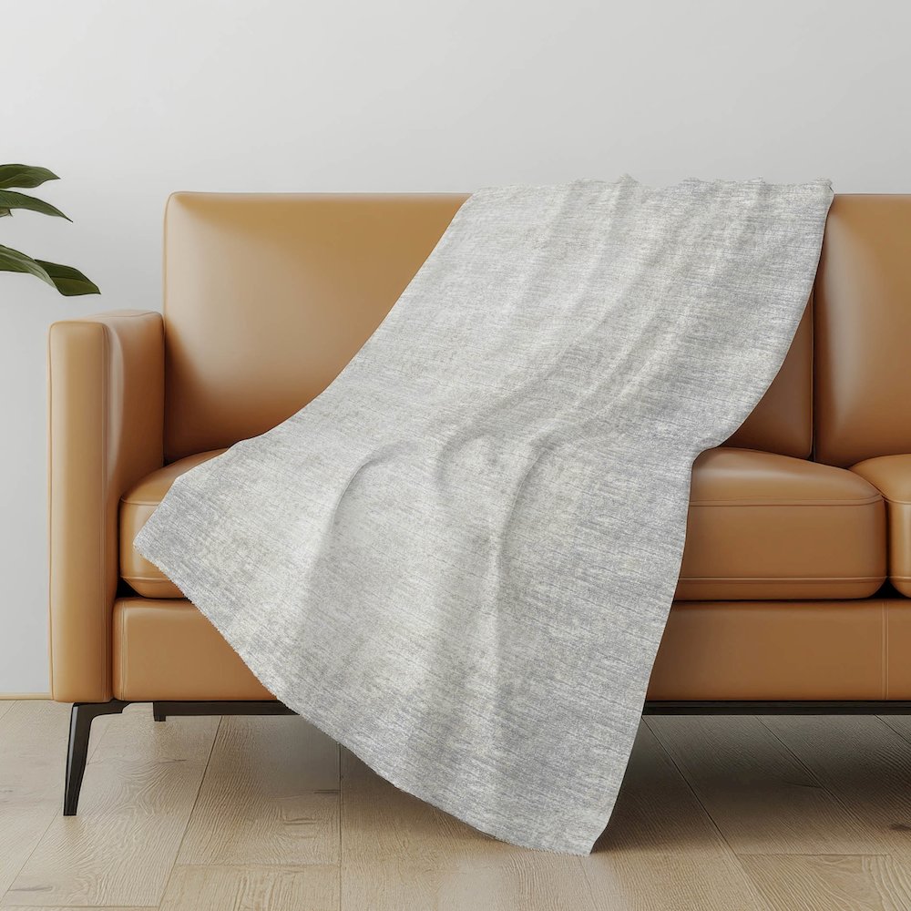 Premium Machine Washable ASB34 Gray 50" x 70" Sherpa Throw Blanket. Picture 4