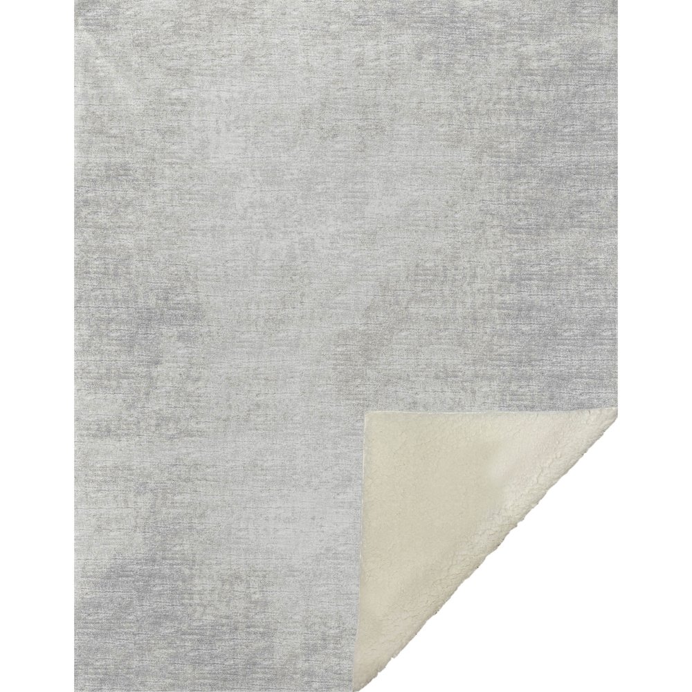Premium Machine Washable ASB34 Gray 50" x 70" Sherpa Throw Blanket. Picture 1