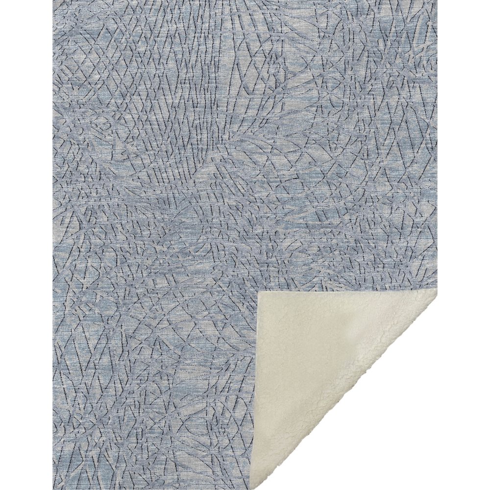 Premium Machine Washable ASB35 Blue 50" x 70" Sherpa Throw Blanket. Picture 1