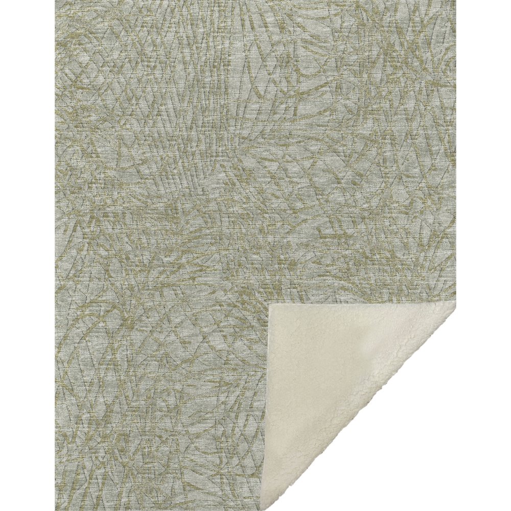 Premium Machine Washable ASB35 Sage 50" x 70" Sherpa Throw Blanket. Picture 1