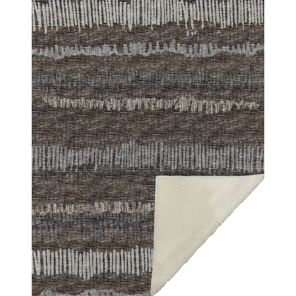 Premium Machine Washable ASB37 Brown 50" x 70" Sherpa Throw Blanket. Picture 1