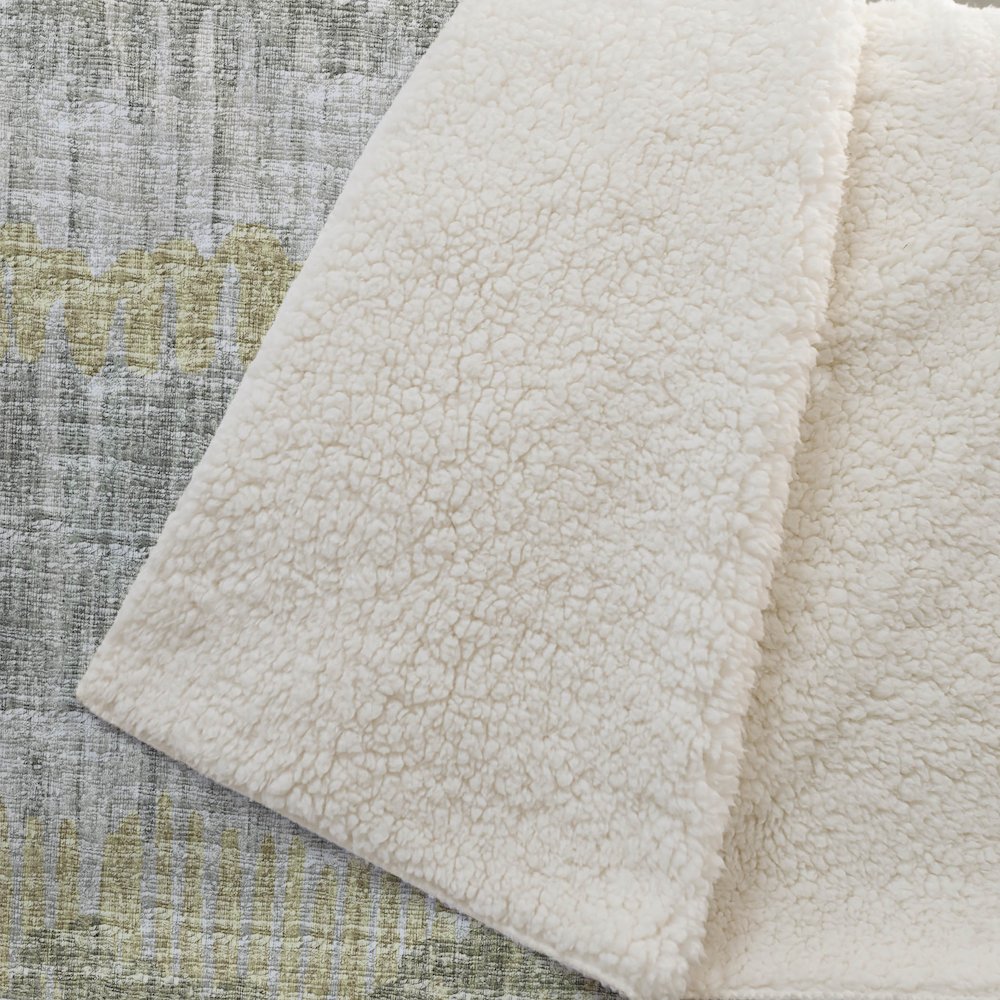 Premium Machine Washable ASB37 Sage 50" x 70" Sherpa Throw Blanket. Picture 2