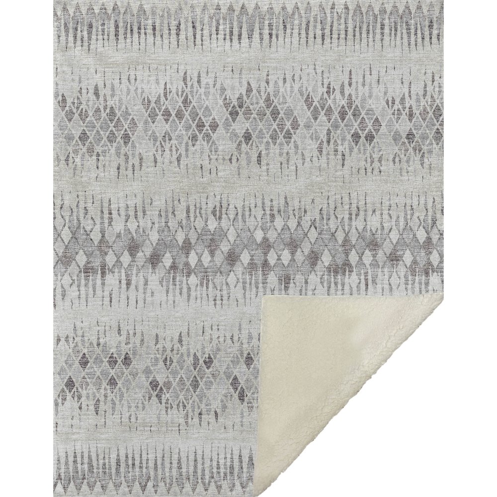 Premium Machine Washable ASB38 Beige 50" x 70" Sherpa Throw Blanket. Picture 1