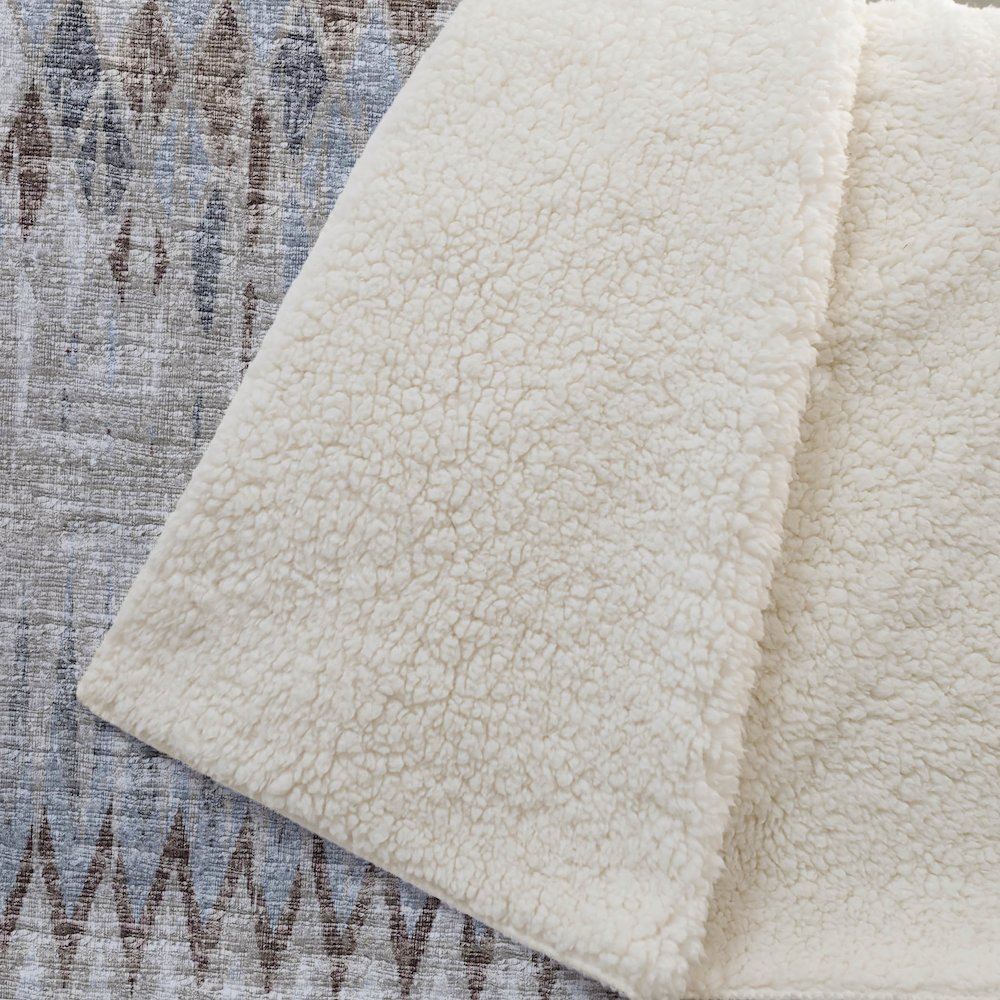 Premium Machine Washable ASB38 Blue 50" x 70" Sherpa Throw Blanket. Picture 2