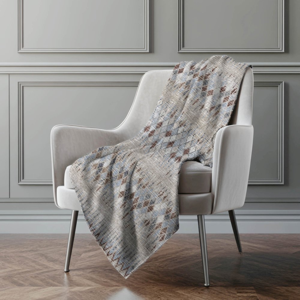 Premium Machine Washable ASB38 Blue 50" x 70" Sherpa Throw Blanket. Picture 5