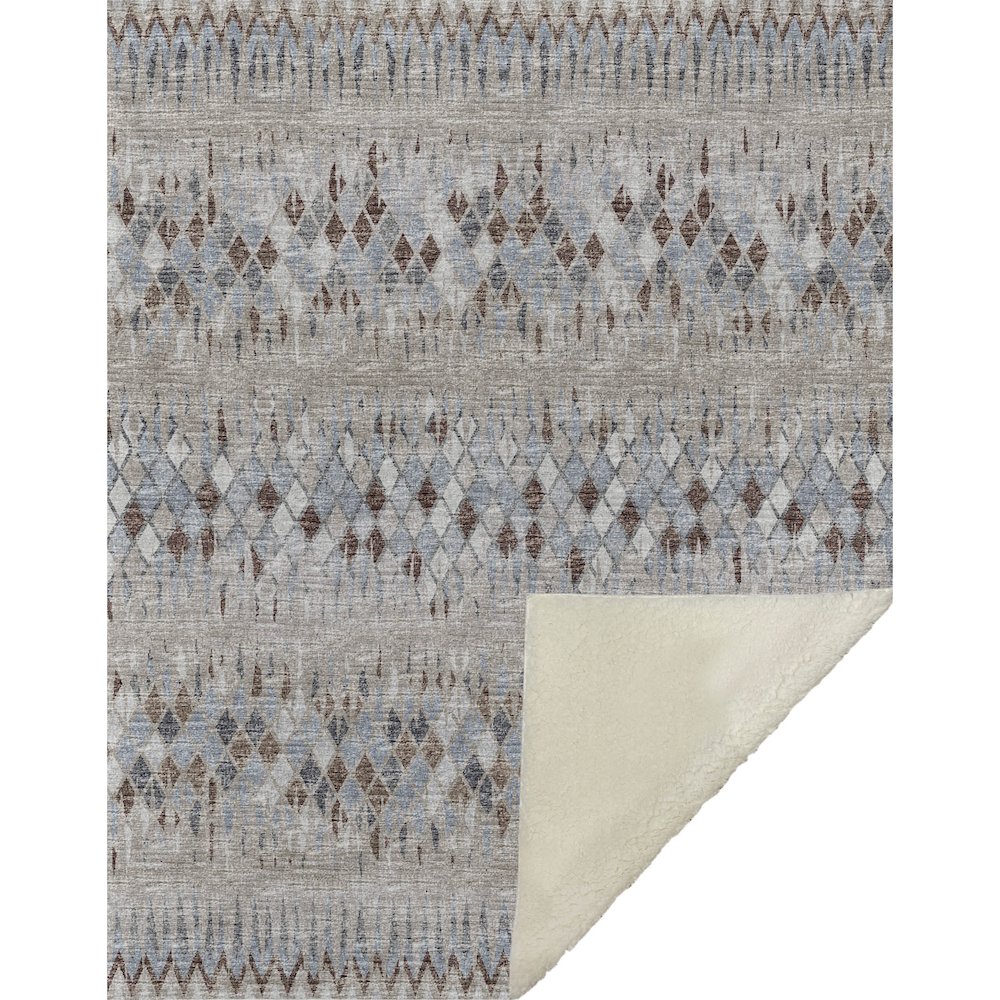 Premium Machine Washable ASB38 Blue 50" x 70" Sherpa Throw Blanket. Picture 1