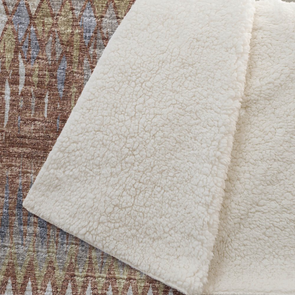Premium Machine Washable ASB38 Spice 50" x 70" Sherpa Throw Blanket. Picture 2