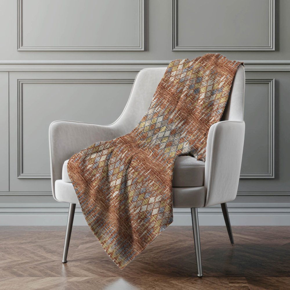 Premium Machine Washable ASB38 Spice 50" x 70" Sherpa Throw Blanket. Picture 5