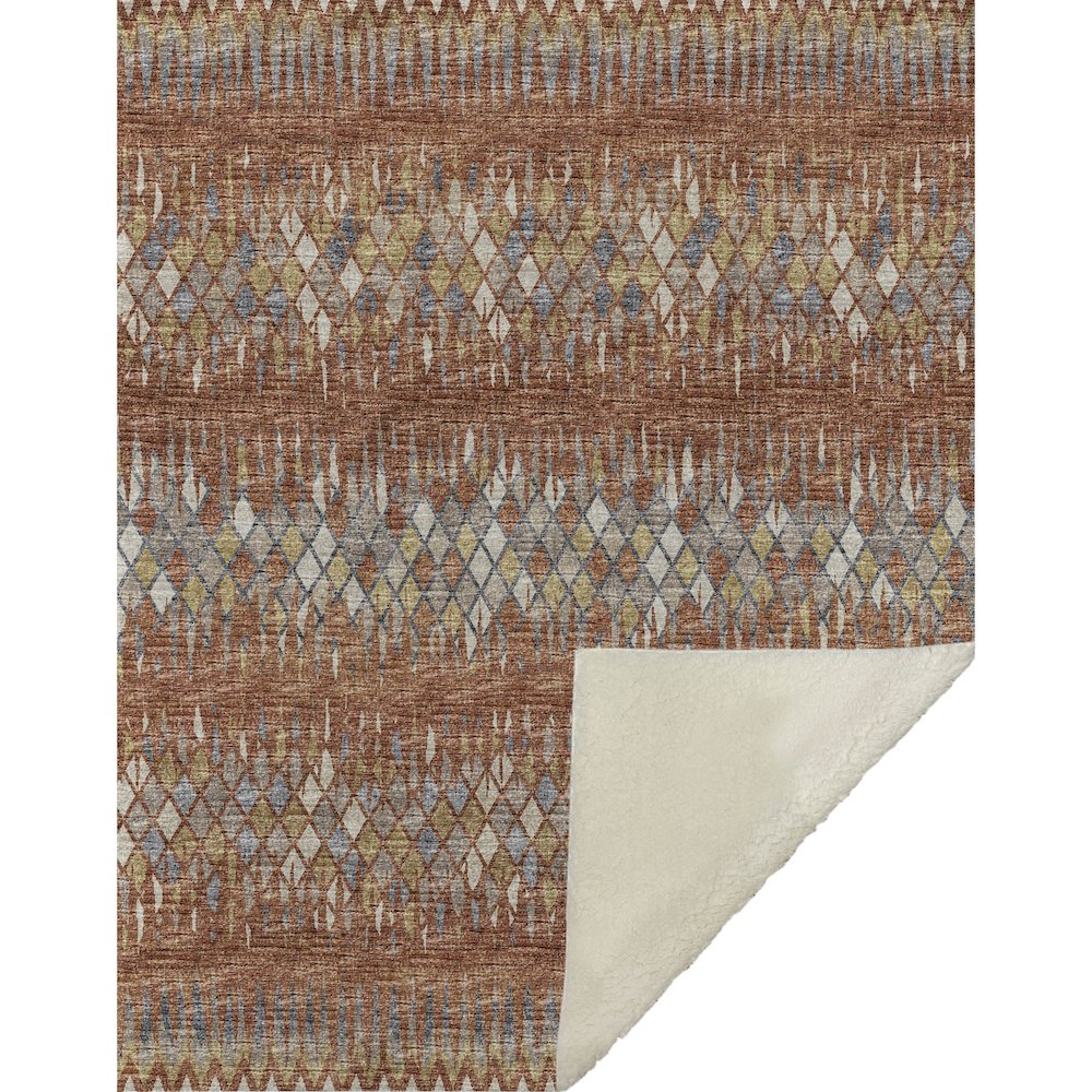 Premium Machine Washable ASB38 Spice 50" x 70" Sherpa Throw Blanket. Picture 1