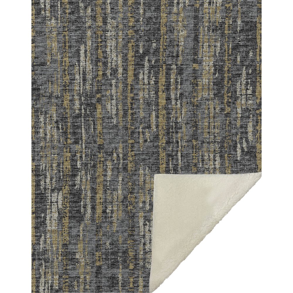 Premium Machine Washable ASB39 Granite 50" x 70" Sherpa Throw Blanket. Picture 1