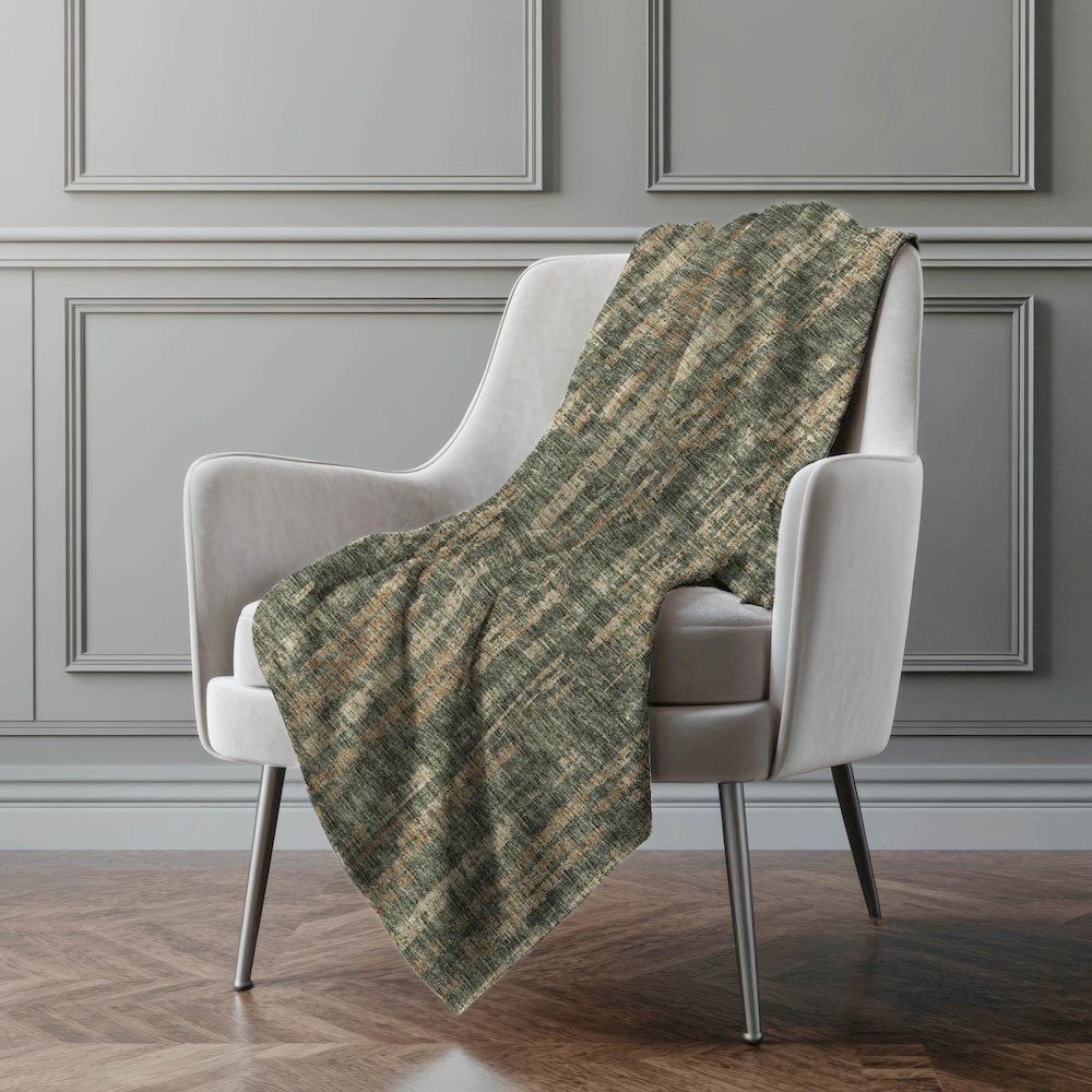 Premium Machine Washable ASB39 Green 50" x 70" Sherpa Throw Blanket. Picture 5