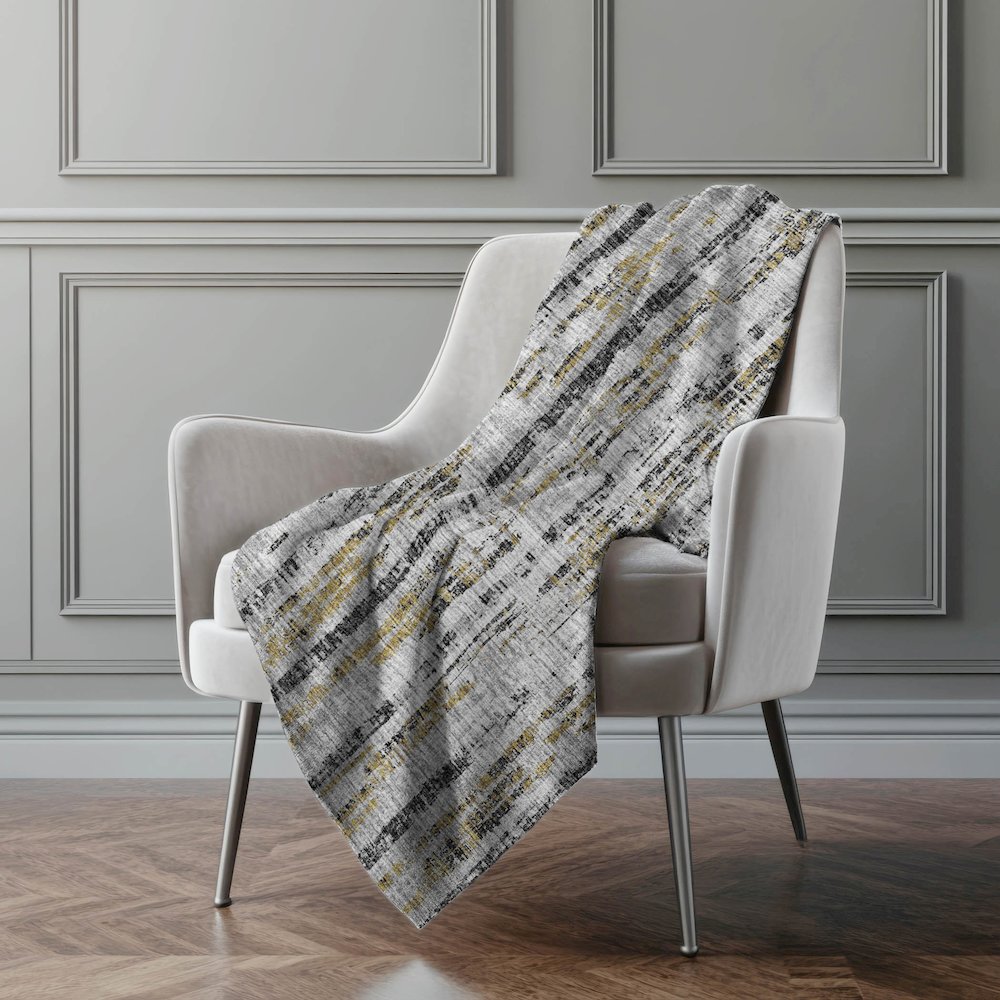 Premium Machine Washable ASB39 Silver 50" x 70" Sherpa Throw Blanket. Picture 5