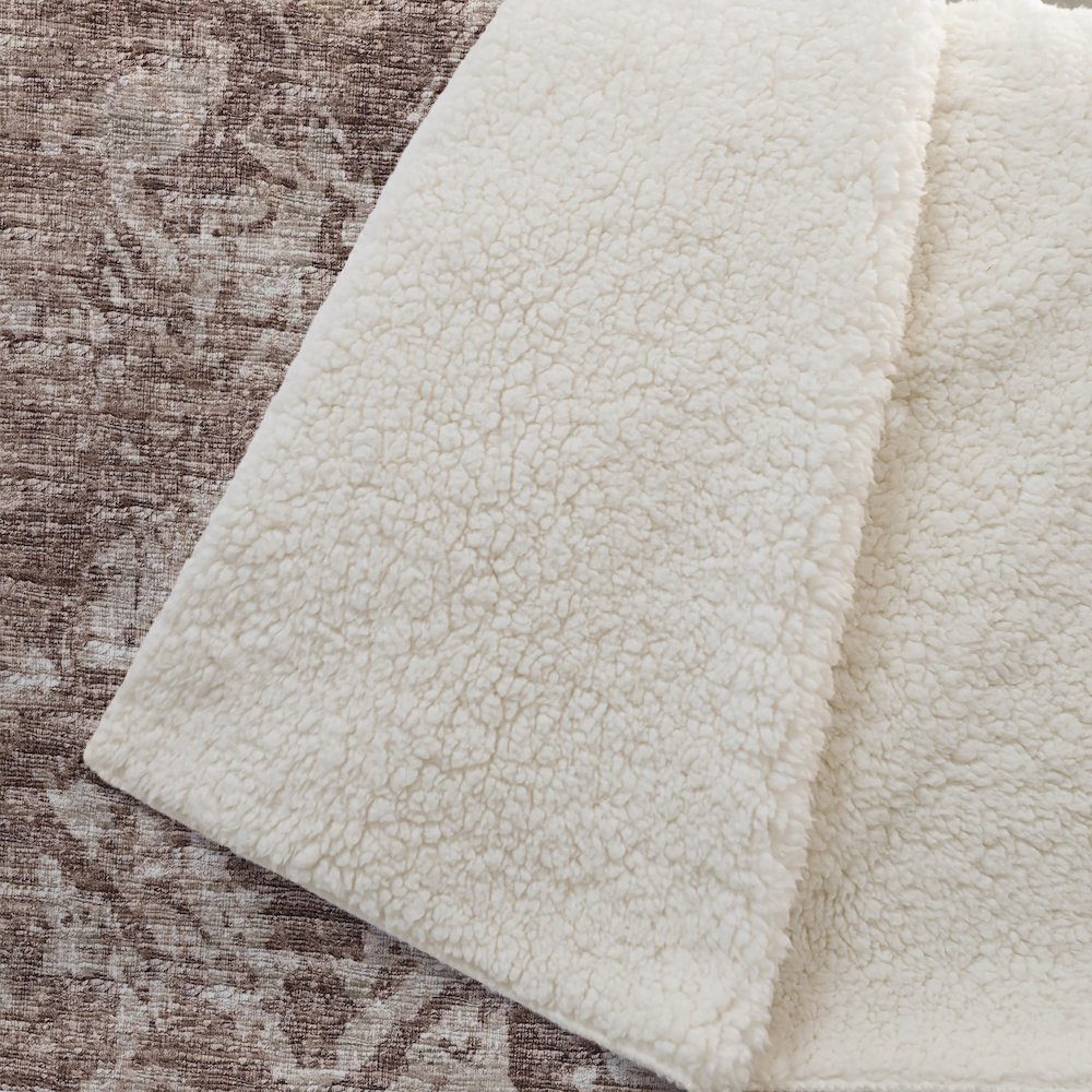 Premium Machine Washable ASB40 Chocolate 50" x 70" Sherpa Throw Blanket. Picture 2