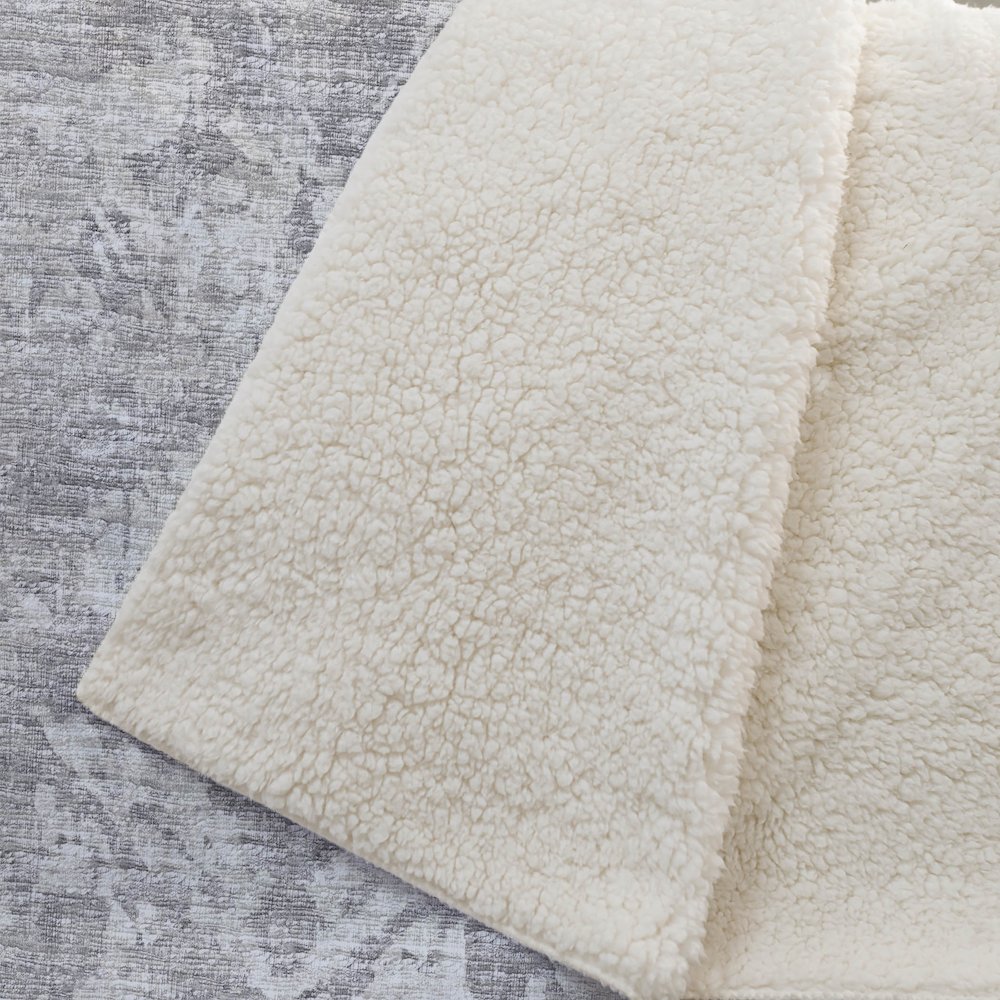 Premium Machine Washable ASB40 Gray 50" x 70" Sherpa Throw Blanket. Picture 2