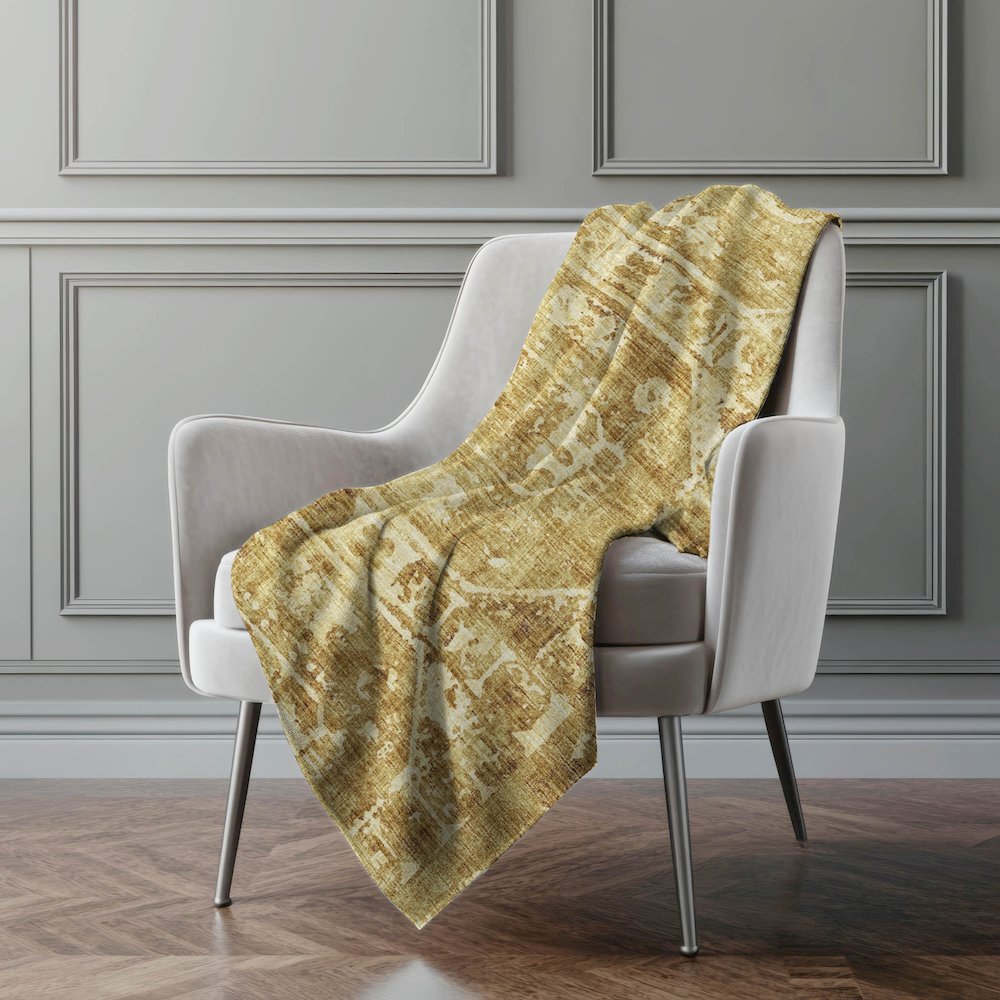 Premium Machine Washable ASB41 Gilded 50" x 70" Sherpa Throw Blanket. Picture 5