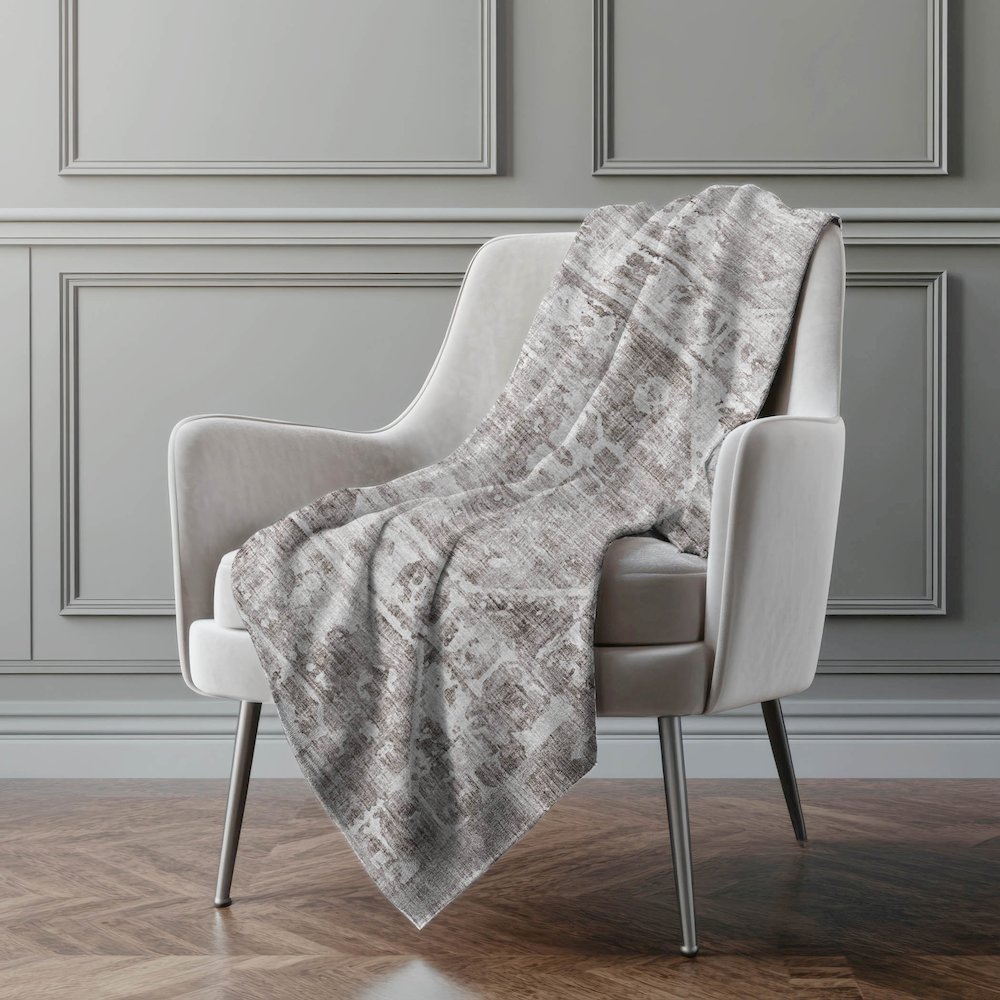 Premium Machine Washable ASB41 Mocha 50" x 70" Sherpa Throw Blanket. Picture 5
