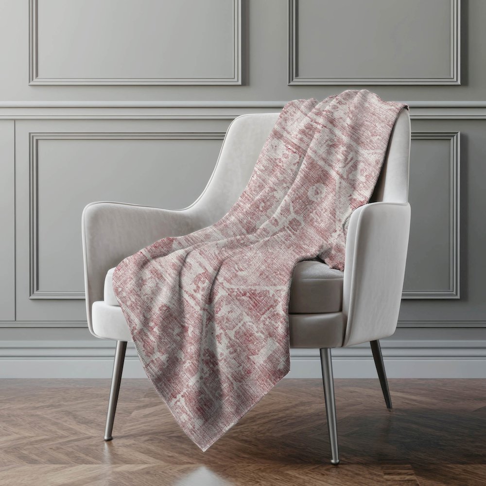 Premium Machine Washable ASB41 Pink 50" x 70" Sherpa Throw Blanket. Picture 5