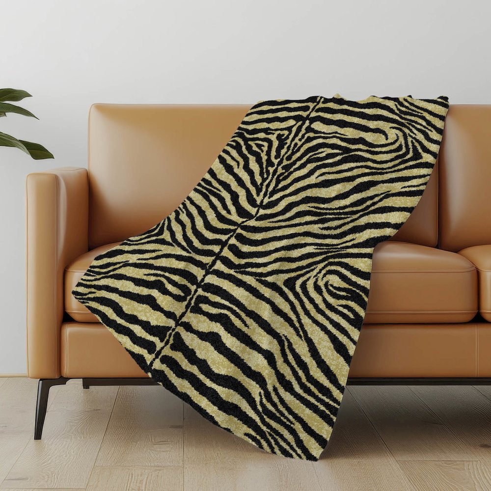 Premium Machine Washable ASB42 Gilded 50" x 70" Sherpa Throw Blanket. Picture 4