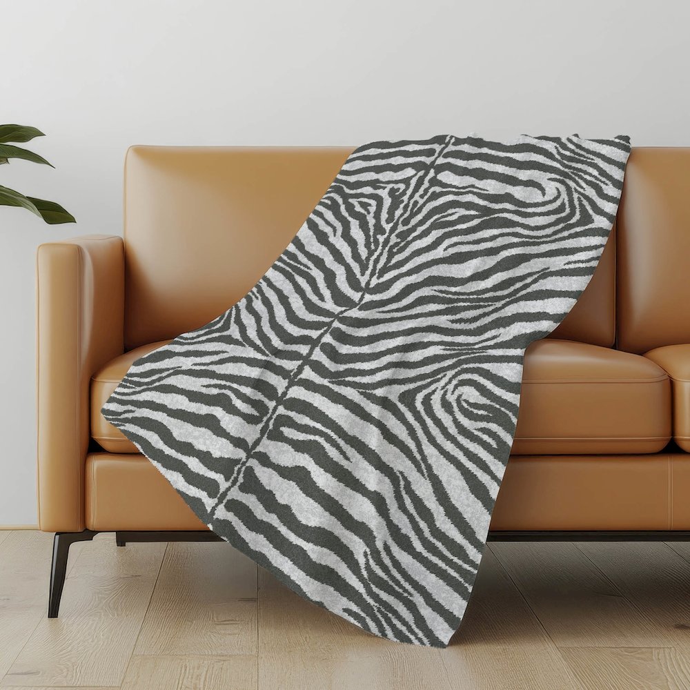 Premium Machine Washable ASB42 Gray 50" x 70" Sherpa Throw Blanket. Picture 4