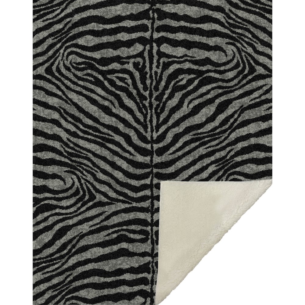 Premium Machine Washable ASB42 Shadow  50" x 70" Sherpa Throw Blanket. Picture 1