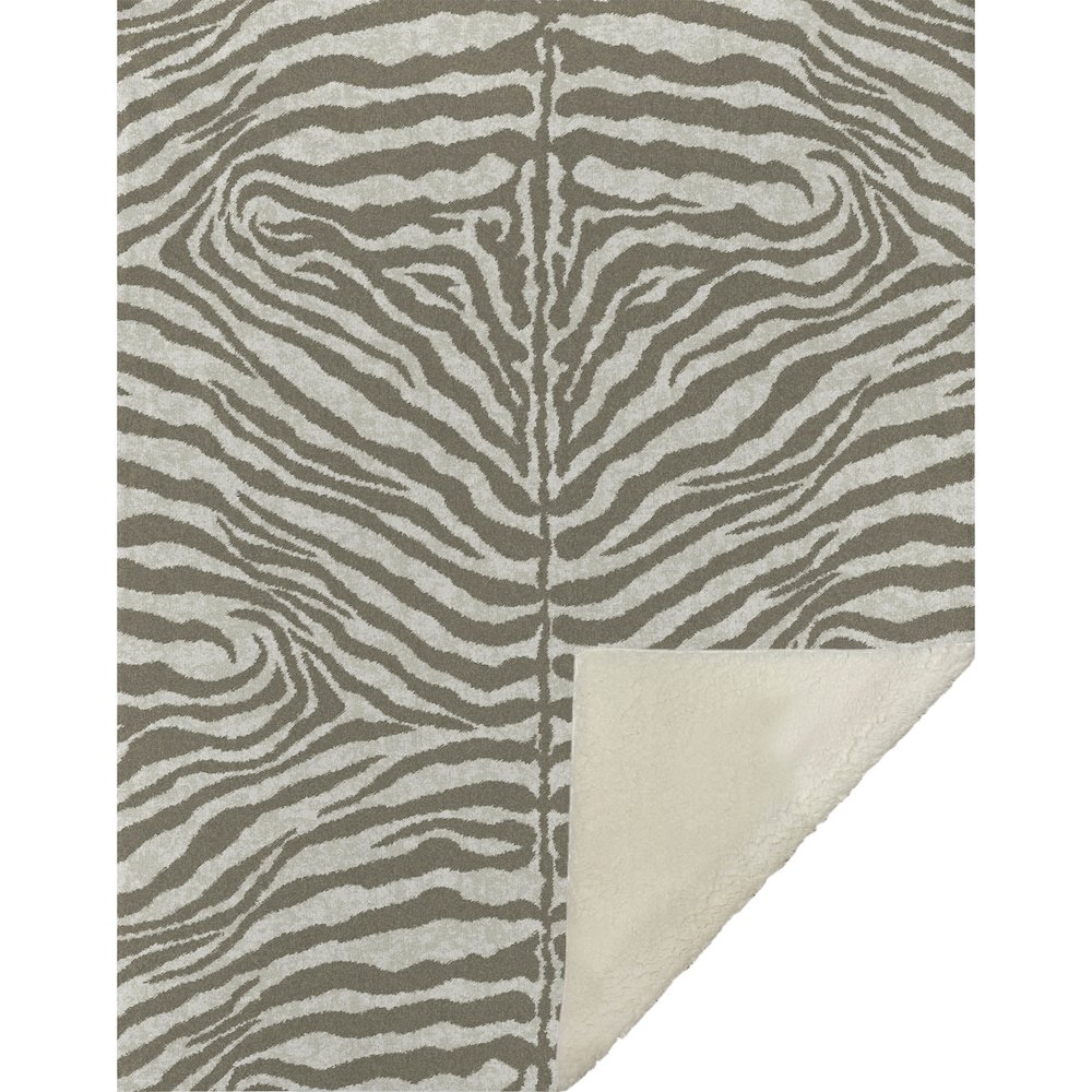 Premium Machine Washable ASB42 Taupe 50" x 70" Sherpa Throw Blanket. Picture 1