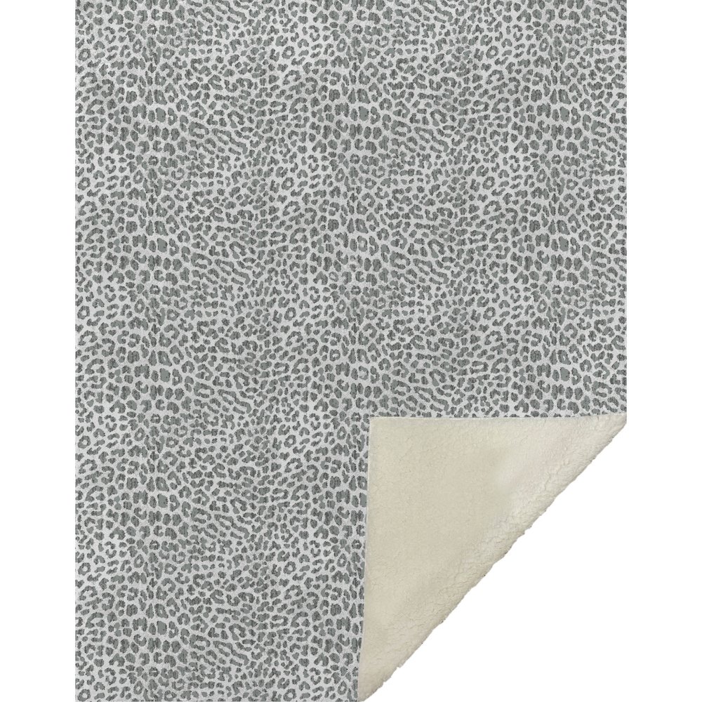 Premium Machine Washable ASB43 Gray 50" x 70" Sherpa Throw Blanket. Picture 1