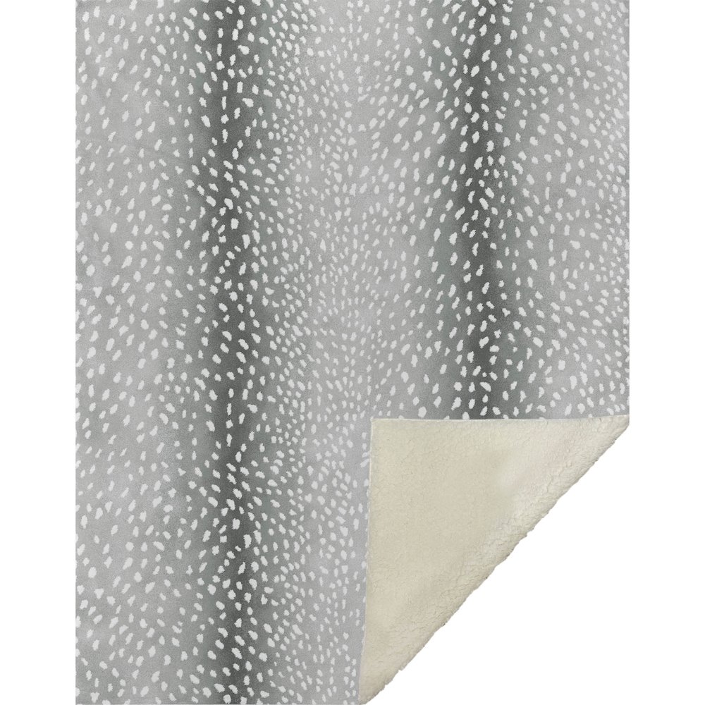 Premium Machine Washable ASB44 Gray 50" x 70" Sherpa Throw Blanket. Picture 1