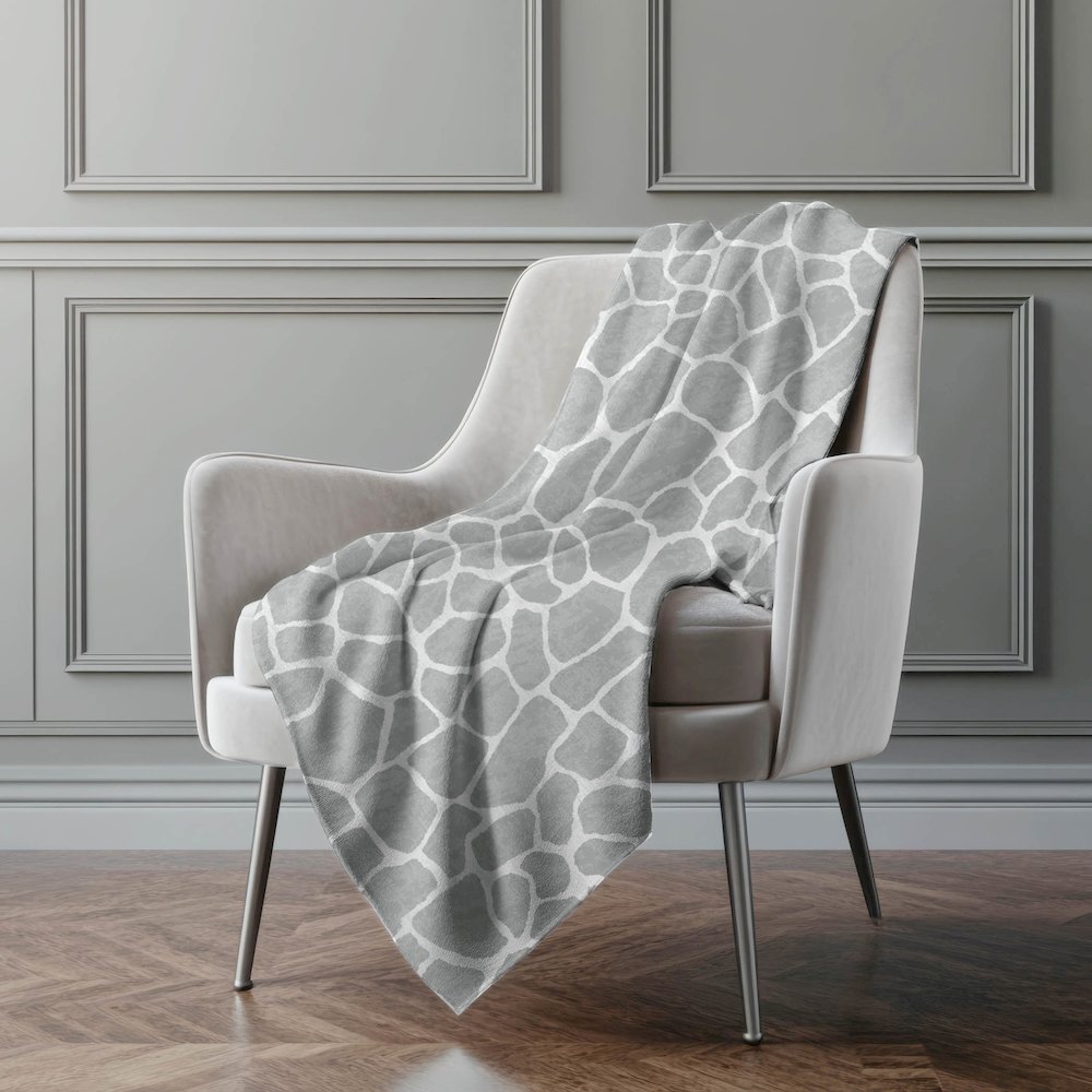 Premium Machine Washable ASB45 Gray 50" x 70" Sherpa Throw Blanket. Picture 5