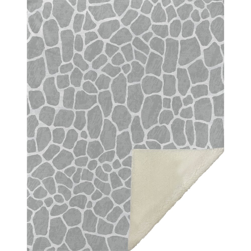 Premium Machine Washable ASB45 Gray 50" x 70" Sherpa Throw Blanket. Picture 1