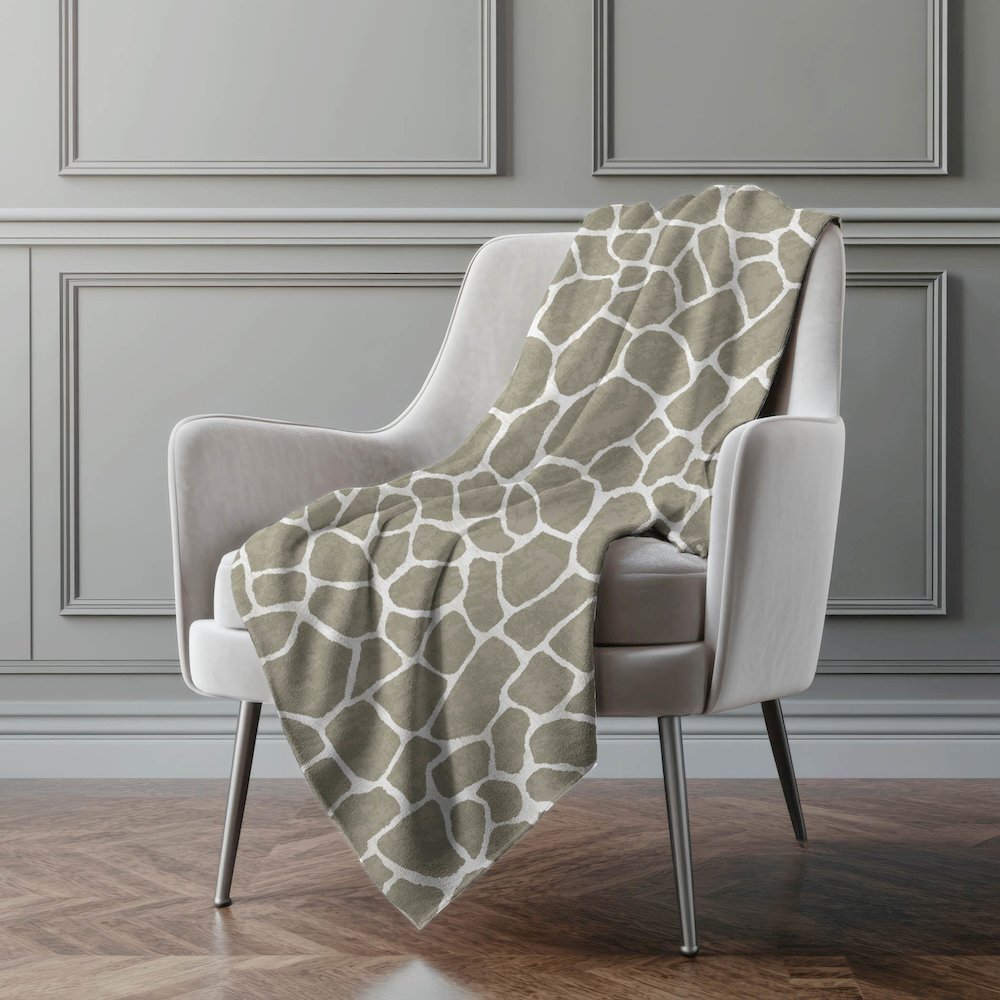 Premium Machine Washable ASB45 Taupe 50" x 70" Sherpa Throw Blanket. Picture 5