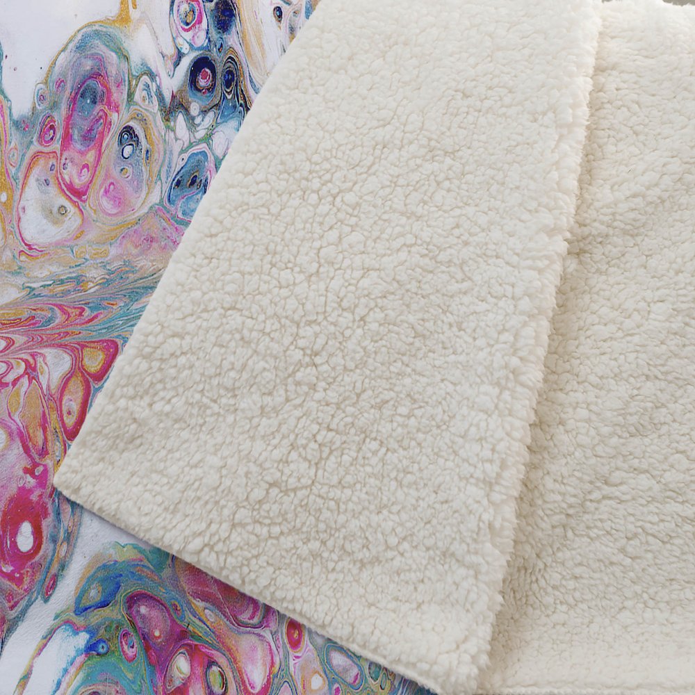 Premium Machine Washable ASB46 Kaleidoscope 50" x 70" Sherpa Throw Blanket. Picture 2