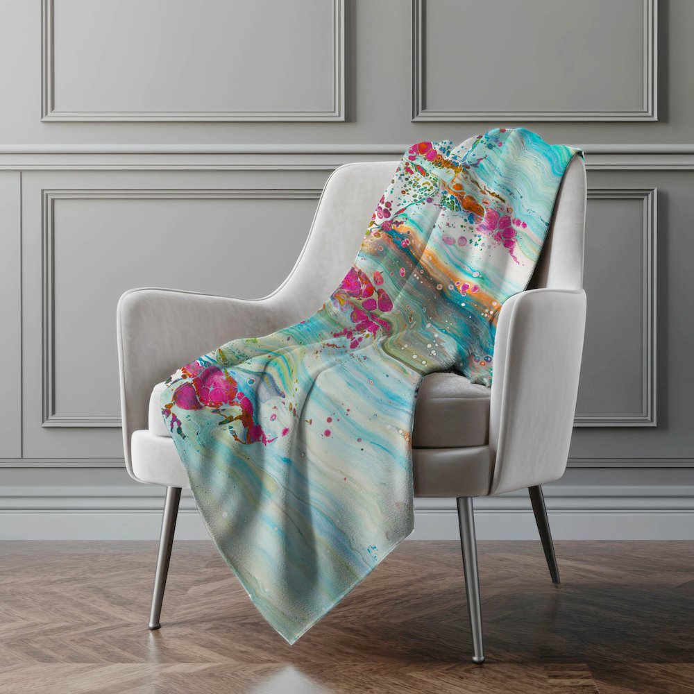 Premium Machine Washable ASB47 Melody 50" x 70" Sherpa Throw Blanket. Picture 5