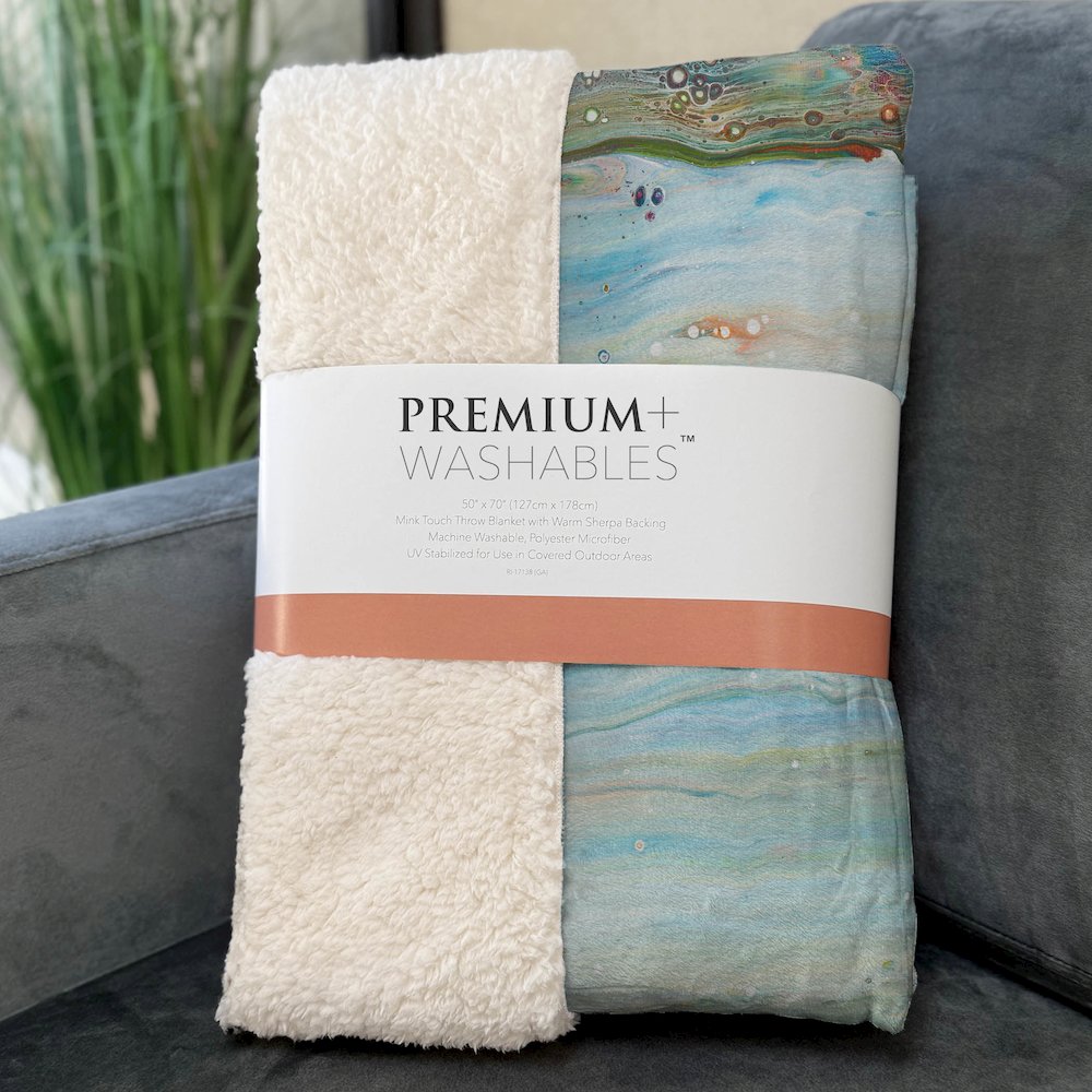 Premium Machine Washable ASB47 Melody 50" x 70" Sherpa Throw Blanket. Picture 3