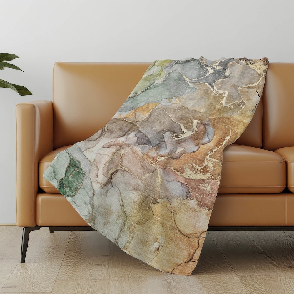 Premium Machine Washable ASB500 Beige 50" x 70" Sherpa Throw Blanket. Picture 5