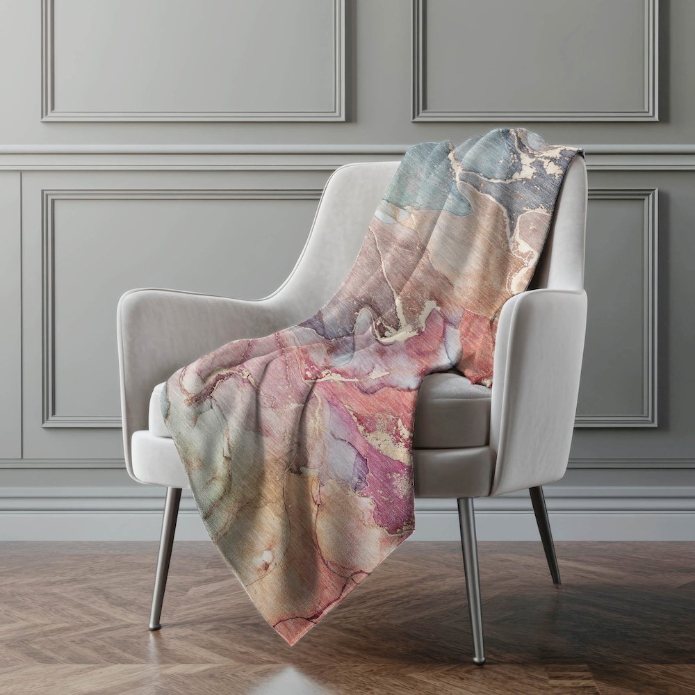 Premium Machine Washable ASB500 Blue 50" x 70" Sherpa Throw Blanket. Picture 4