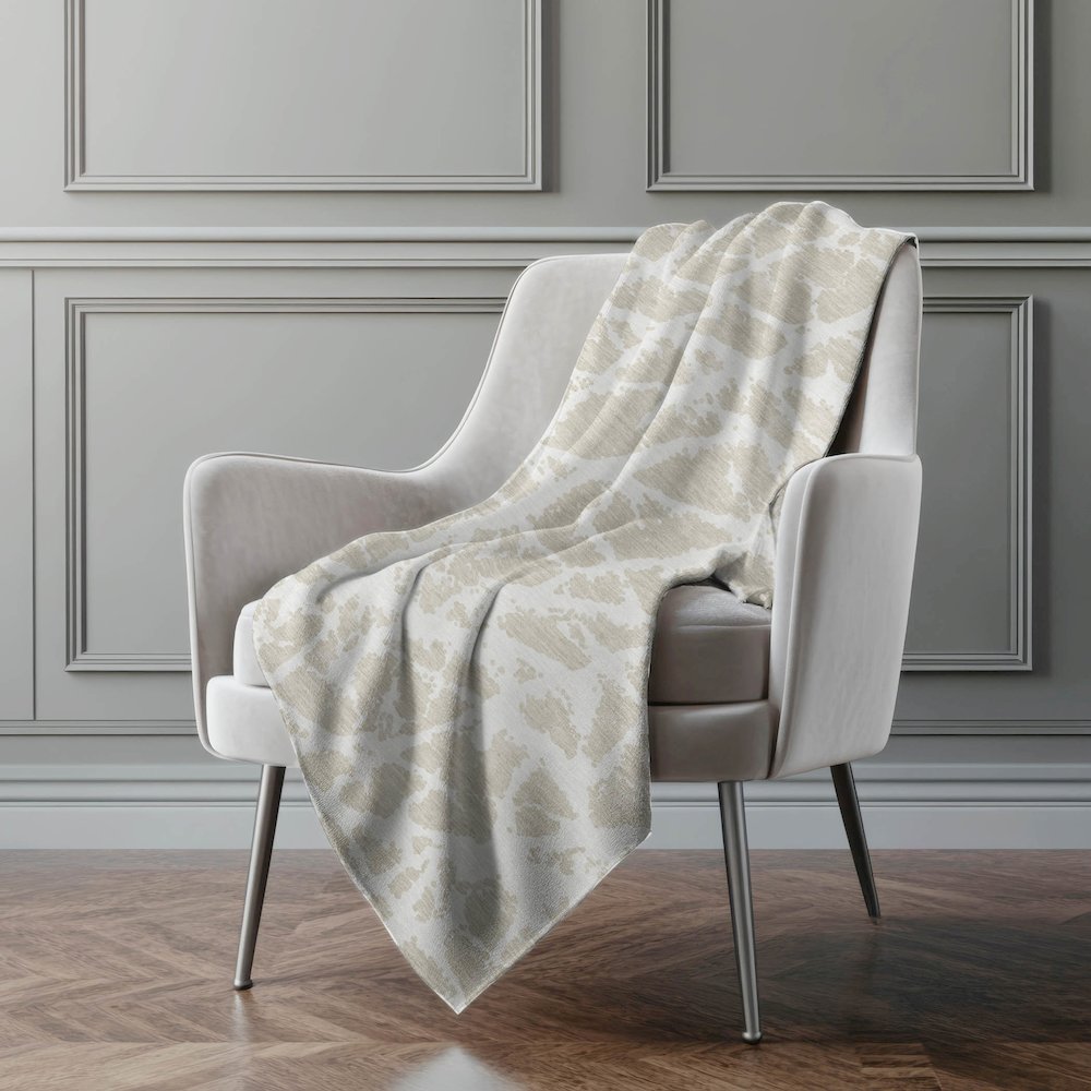 Premium Machine Washable ASB501 Beige 50" x 70" Sherpa Throw Blanket. Picture 4