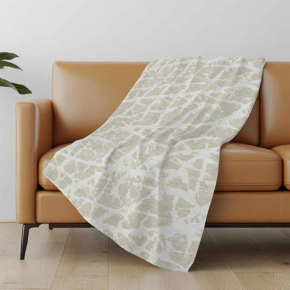 Premium Machine Washable ASB501 Beige 50" x 70" Sherpa Throw Blanket. Picture 5