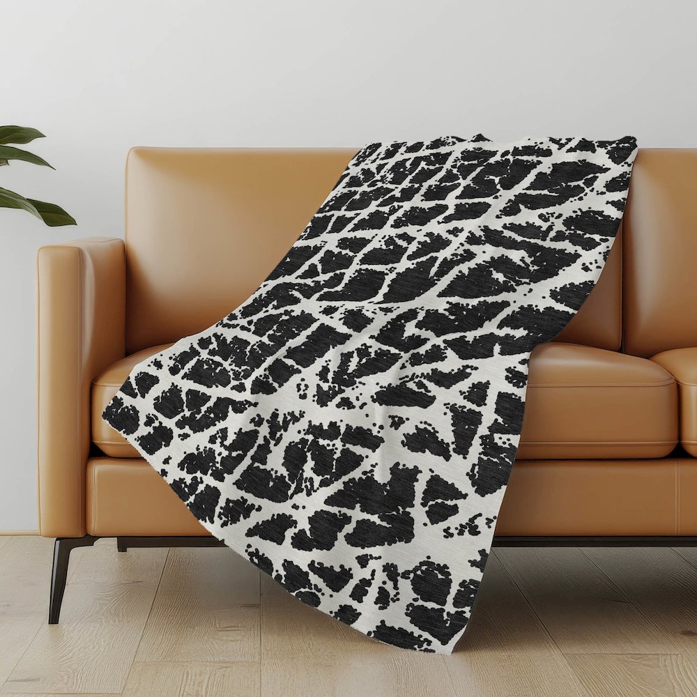 Premium Machine Washable ASB501 Black 50" x 70" Sherpa Throw Blanket. Picture 5
