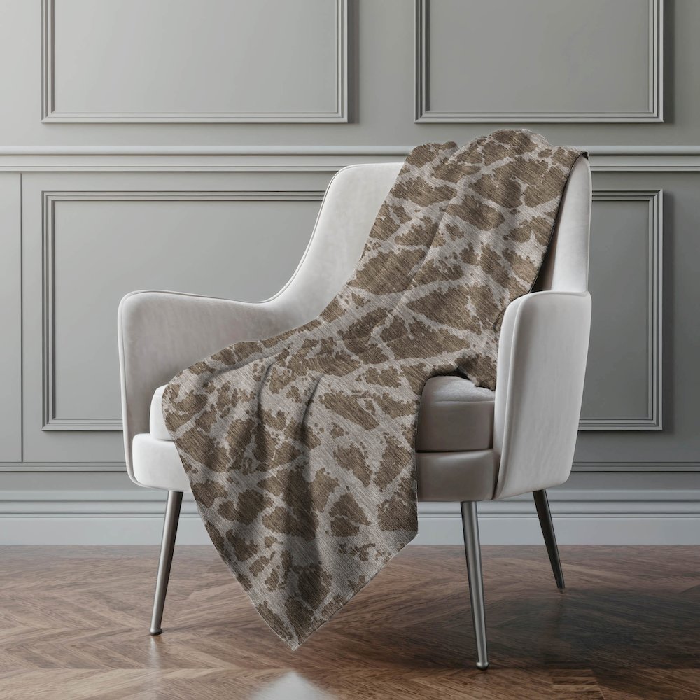 Premium Machine Washable ASB501 Brown 50" x 70" Sherpa Throw Blanket. Picture 4