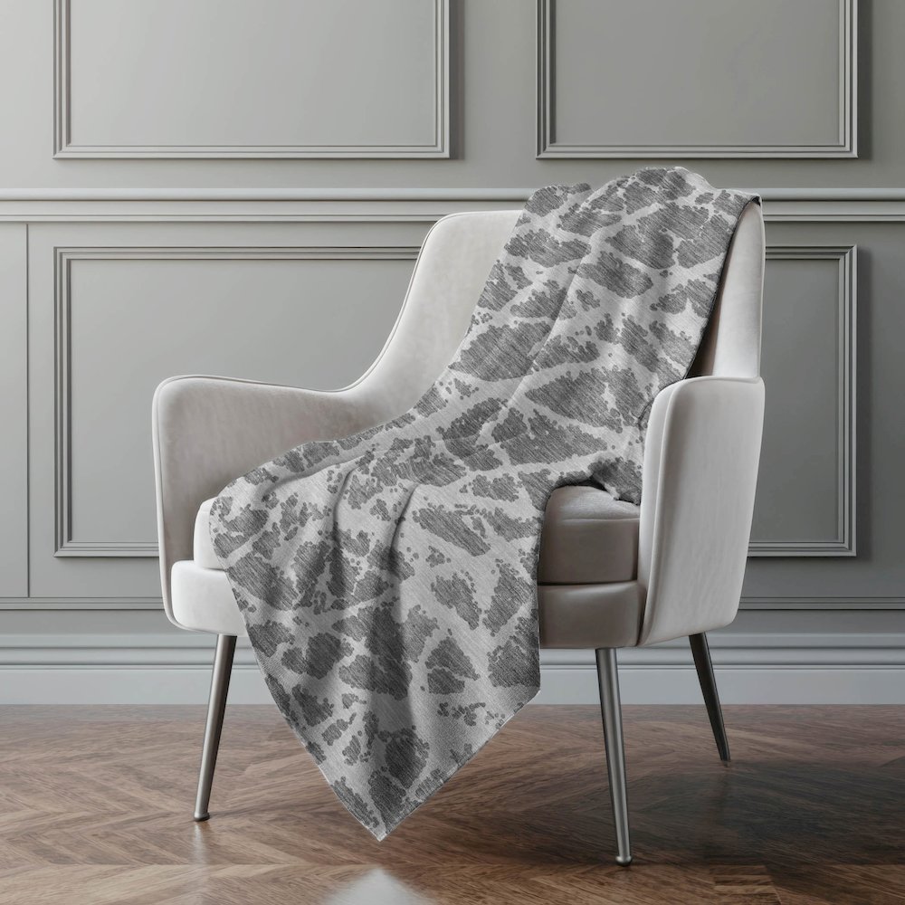 Premium Machine Washable ASB501 Charcoal 50" x 70" Sherpa Throw Blanket. Picture 4