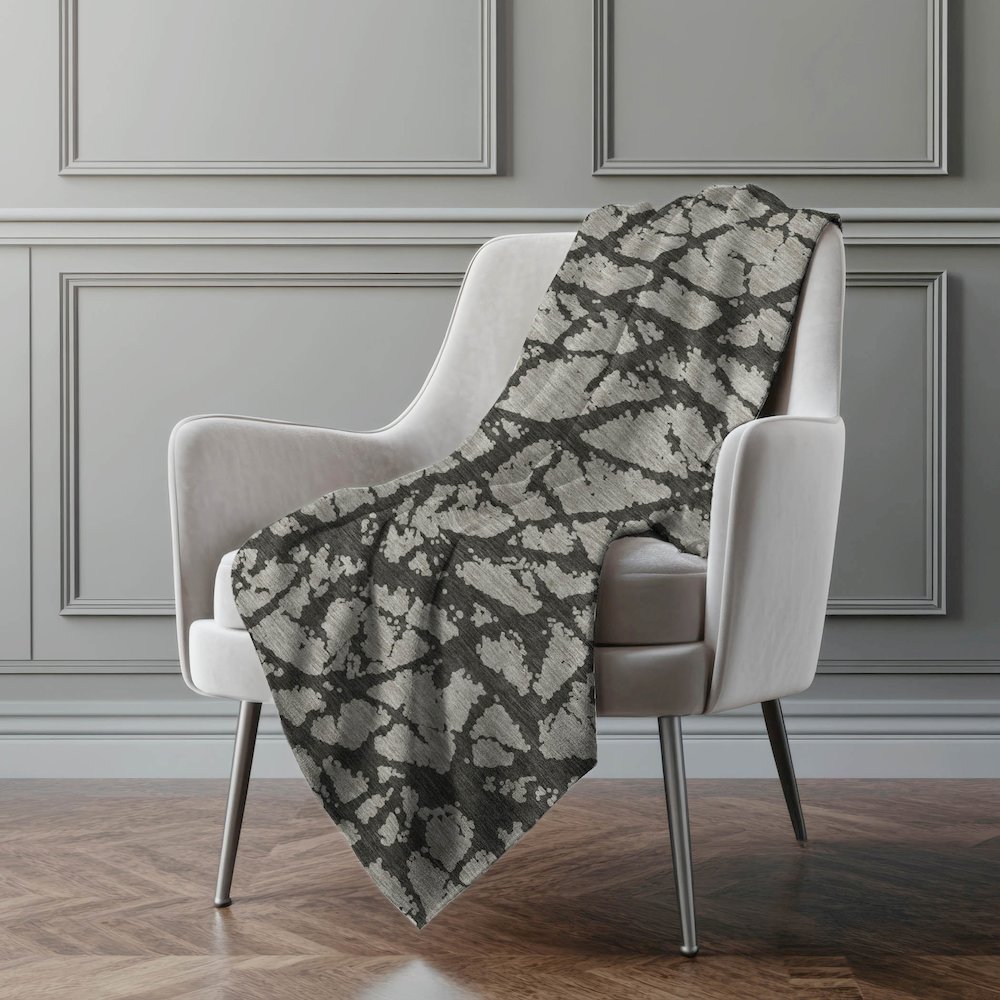 Premium Machine Washable ASB501 Gray 50" x 70" Sherpa Throw Blanket. Picture 4