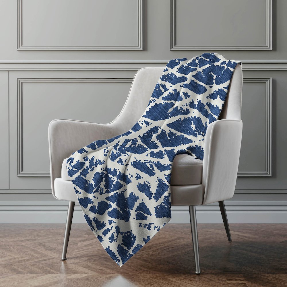 Premium Machine Washable ASB501 Navy 50" x 70" Sherpa Throw Blanket. Picture 4