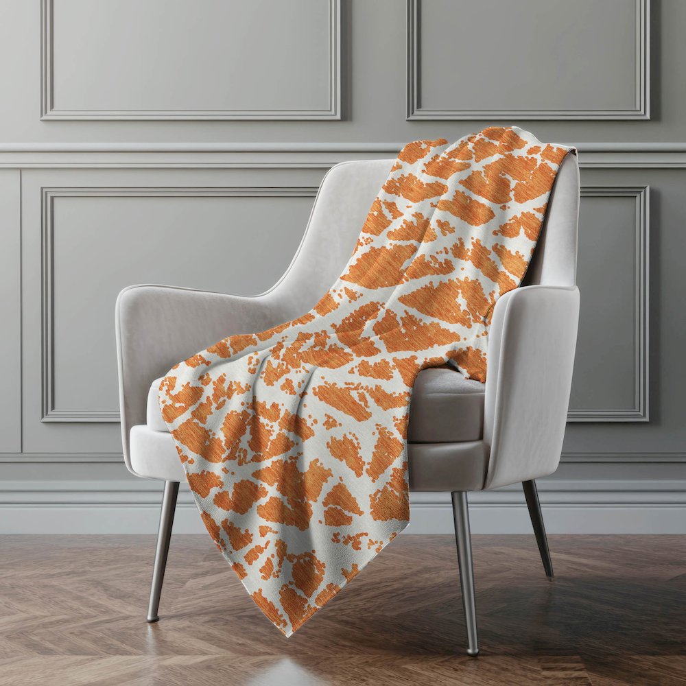 Premium Machine Washable ASB501 Orange 50" x 70" Sherpa Throw Blanket. Picture 4