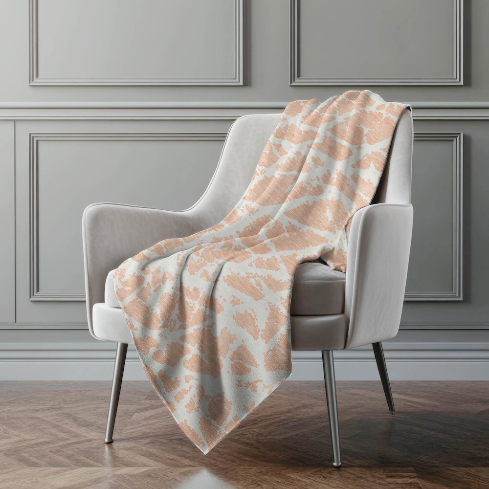 Premium Machine Washable ASB501 Peach 50" x 70" Sherpa Throw Blanket. Picture 4