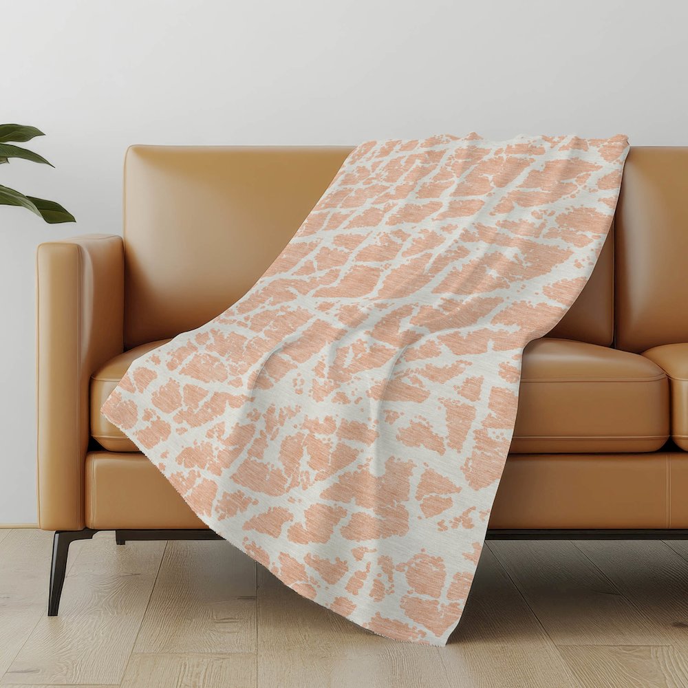 Premium Machine Washable ASB501 Peach 50" x 70" Sherpa Throw Blanket. Picture 5