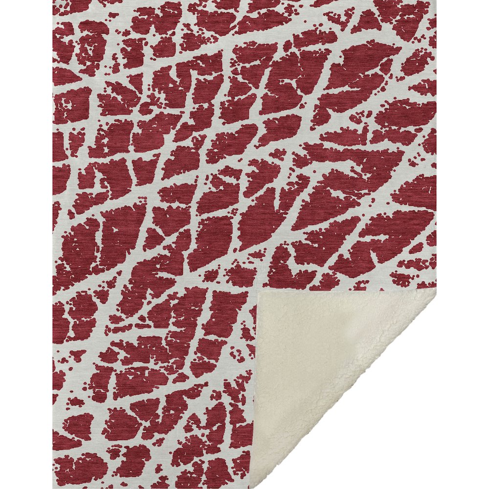 Premium Machine Washable ASB501 Red 50" x 70" Sherpa Throw Blanket. Picture 1