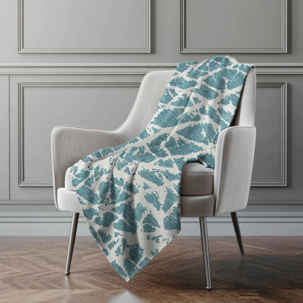 Premium Machine Washable ASB501 Teal 50" x 70" Sherpa Throw Blanket. Picture 4