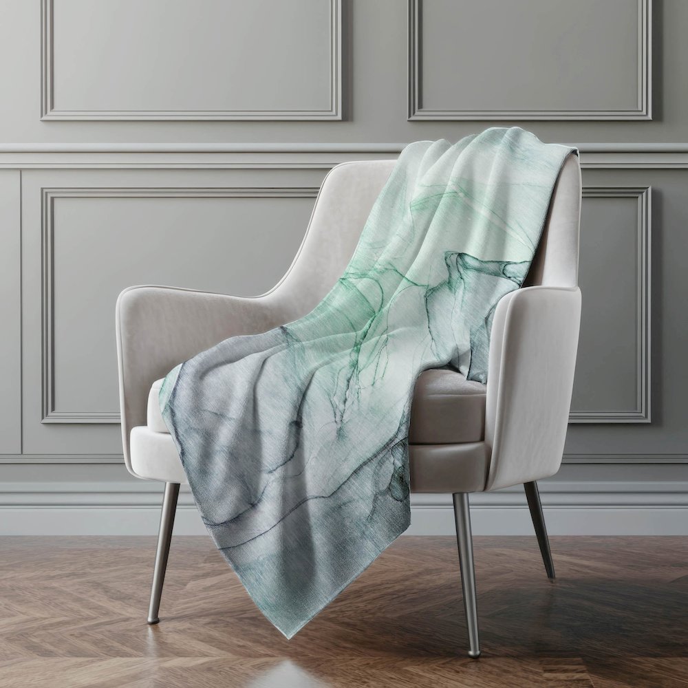Premium Machine Washable ASB502 Blue 50" x 70" Sherpa Throw Blanket. Picture 4