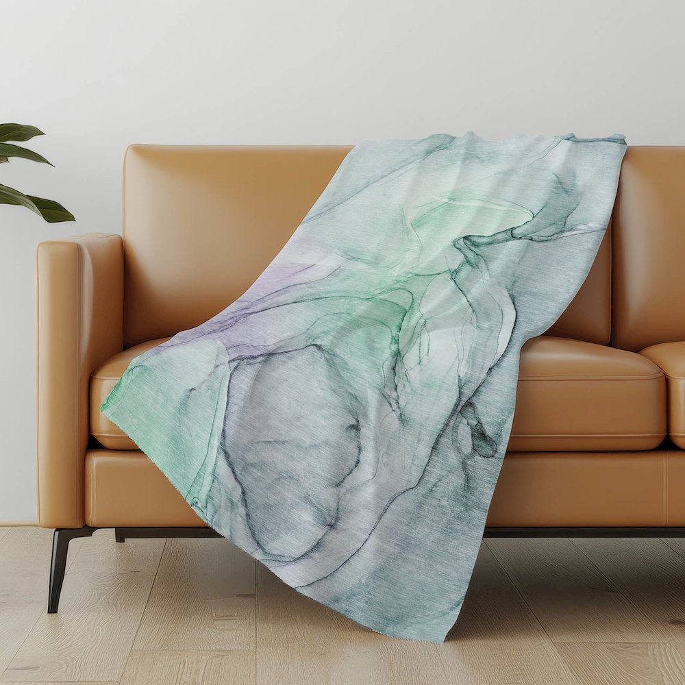 Premium Machine Washable ASB502 Blue 50" x 70" Sherpa Throw Blanket. Picture 5