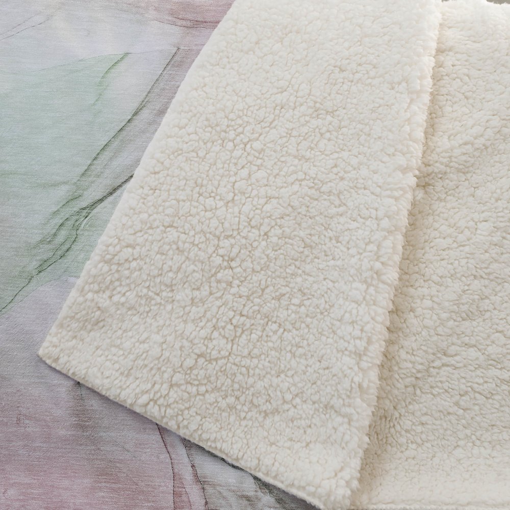 Premium Machine Washable ASB502 Blush 50" x 70" Sherpa Throw Blanket. Picture 2